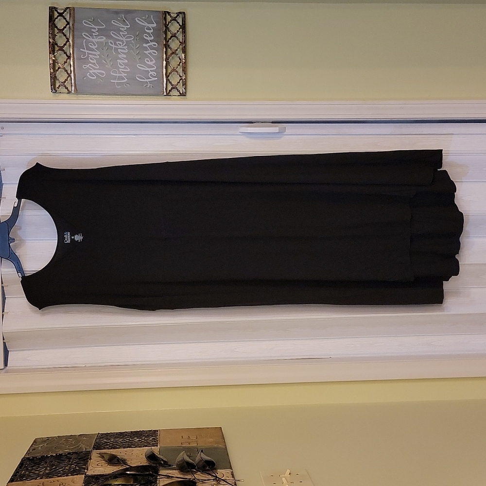 4x Long black dress